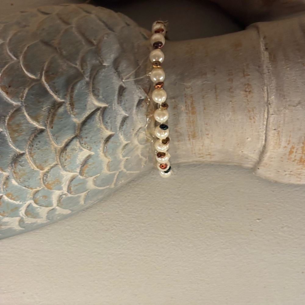 Huge MERMAID SCULPTURE 25x10 with pearls starfish jewelry - Picture 13 of 16